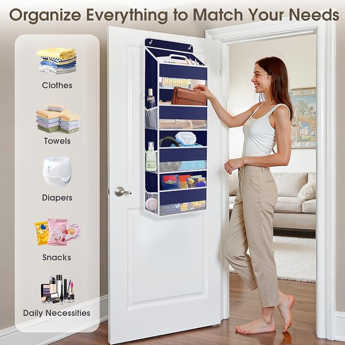 1Pack Over The Door Organizer Large Capacity Hanging Storage Room Organizer - Image 6