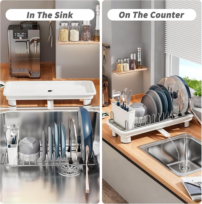 Small Dish Drying Rack, Stainless Steel - Image 2