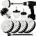 8 Pack Drill Brush Attachment Set, 1/4in Power Scrubber Brush + Extend Long Rod by Tialero