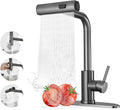 Kitchen Faucets with Pull Down Sprayer, Waterfall Kitchen Sink Faucet, by JOOM