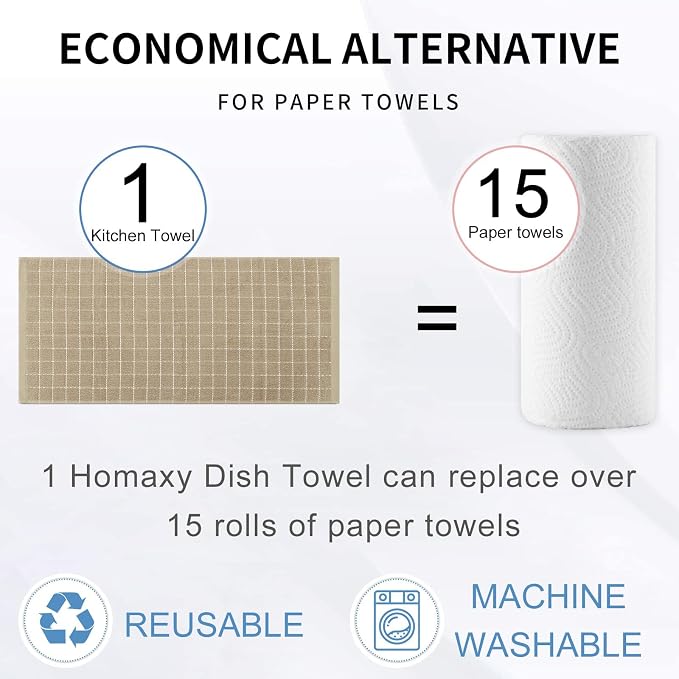 Homaxy Kitchen Towels and Dishcloths Set - Image 7