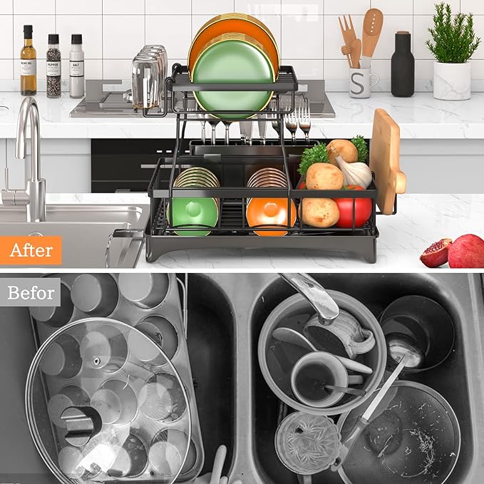2-Tier Dish Drying Rack - Image 3