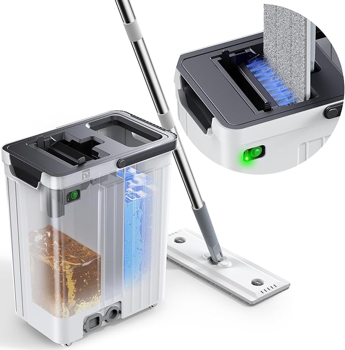 Mop and Bucket Set | Auto-Spray Cleaning | Dirty Water Separation - Image 8