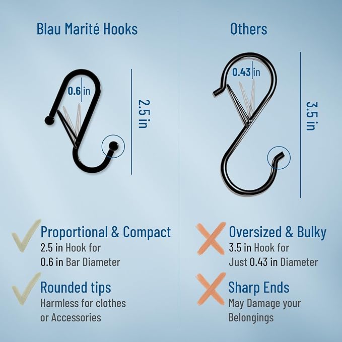 10-Pack Metal S Hooks for Hanging – Heavy-Duty S-Shaped Hooks - Image 5