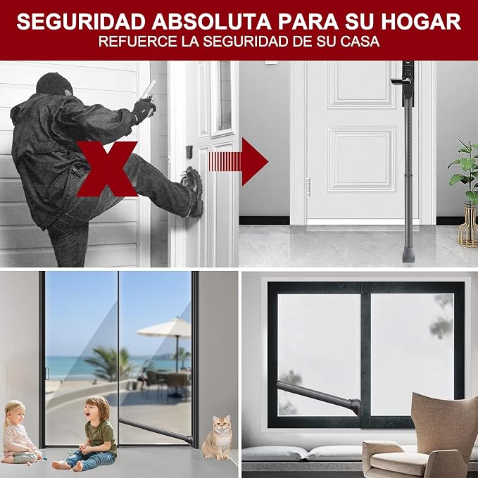 AceMining 1 Pack Door Security Bar, Patio Door Lock, 20-50 in | Sliding Glass - Image 7
