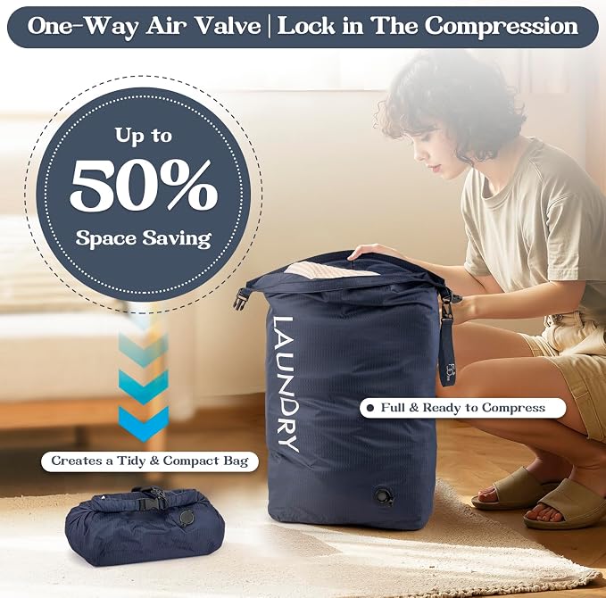 Compression Laundry Bag, Waterproof Travel Storage - Image 5
