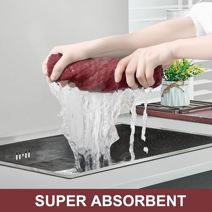 Homaxy Large Premium Cotton Kitchen Towels 16"x 28", 12 Pack - Image 3