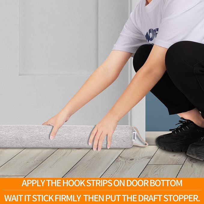 TORRAMI 38" Door Draft Stopper Under Bottom Insulation Noise Air Stopper 2.2LB - Image 4