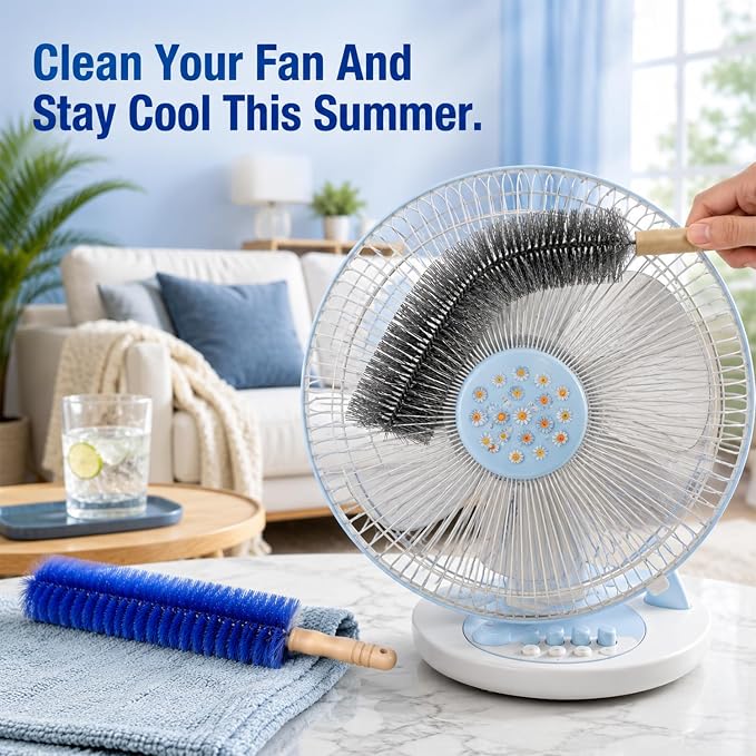 2Pcs Fan Cleaning Brush, Bendable Microfiber Head, 2026 New Upgrade Bendable - Image 2
