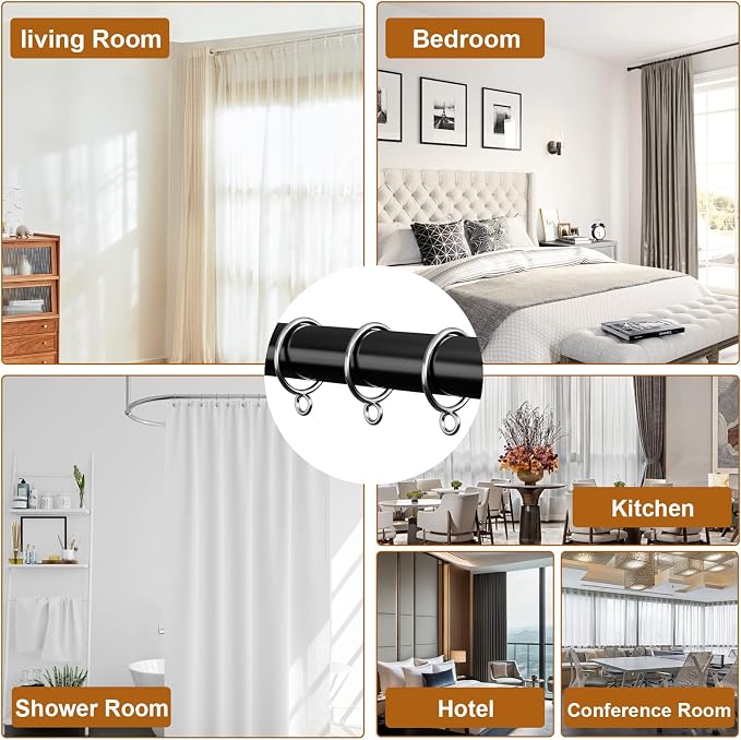 100 Pack Silver Metal Curtain Rings - Image 7