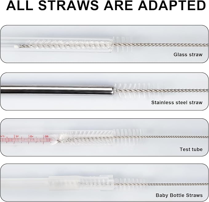 Ixiaoyoo 12 Pcs Bottle Cleaner Brushes Set, 11.8 Inch Nylon Cleaning Brush | - Image 6