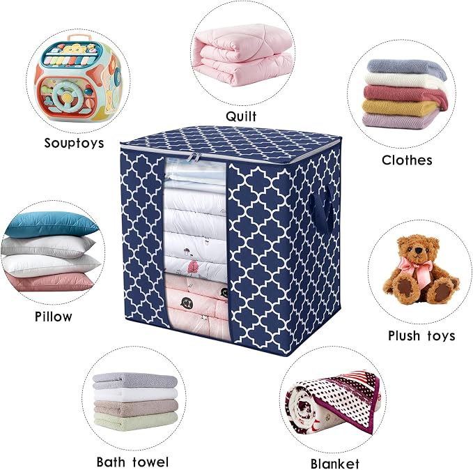 Storage Bags 3 Pack 100L Clothes Organization and Storage Containers | Large - Image 5