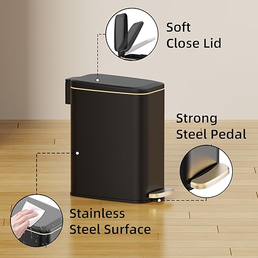 KSSKSS Small Bathroom Trash Can - Image 4