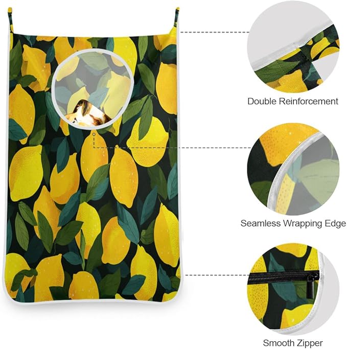 1PC Hanging Laundry Hamper Bag Over the Door Laundry Hamper Wall Hamper Large - Image 6