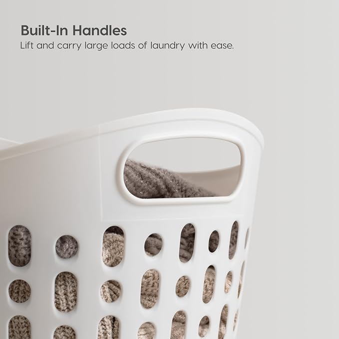 IRIS USA Plastic Laundry Hamper, 40L- 3 PK, Ventilation - Image 4