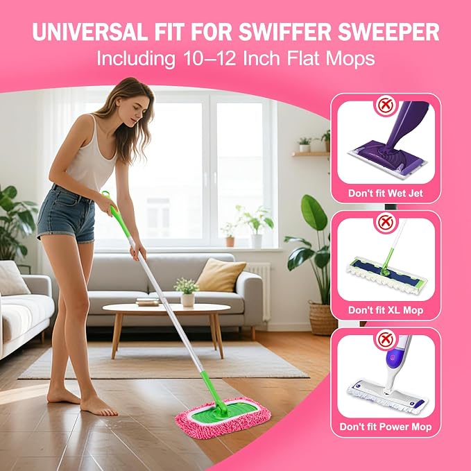 6 Pack Reusable Mop Pads Compatible - Image 2