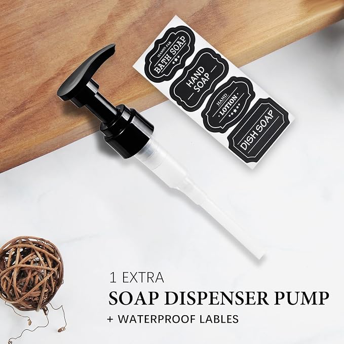 Amolliar Plastic Mason Jar Soap Dispenser - Image 2