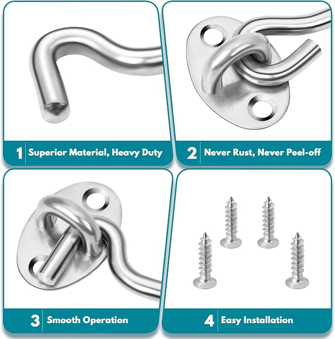 3 Inch Privacy Hook and Eye Latch - Image 4