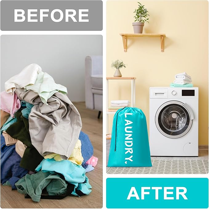 2 Pack Travel Laundry Bag, Extra Large Dirty Clothes Organizer - Image 7