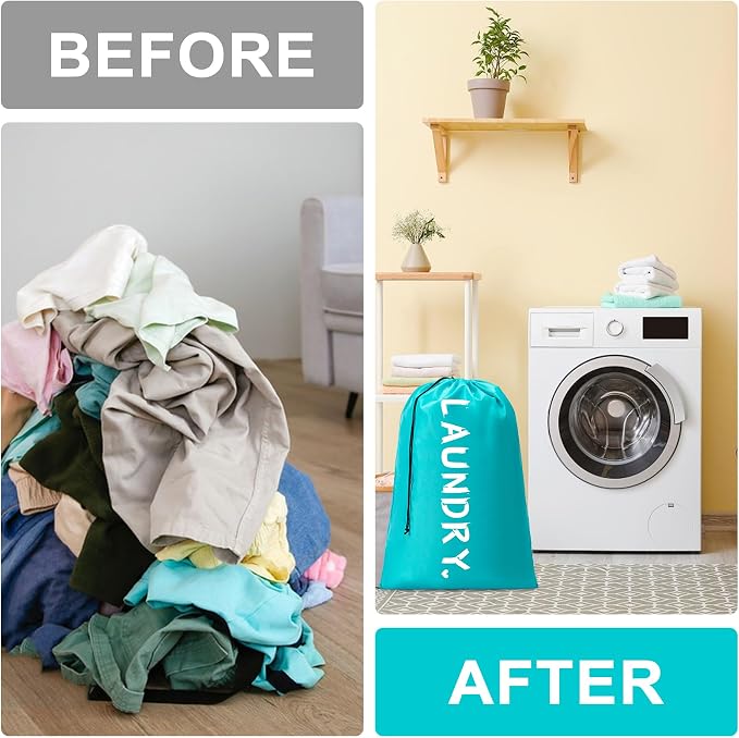 2 Pack Travel Laundry Bag, Extra Large Dirty Clothes Organizer - Image 8