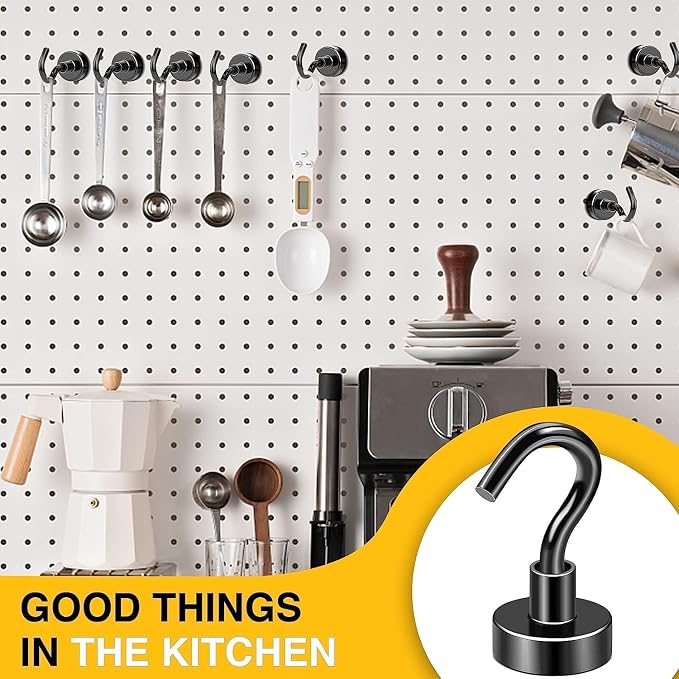DIYMAG Magnetic Hooks 200pcs 30lbs Cruise Essentials 2026 Magnet Hook Black - Image 6