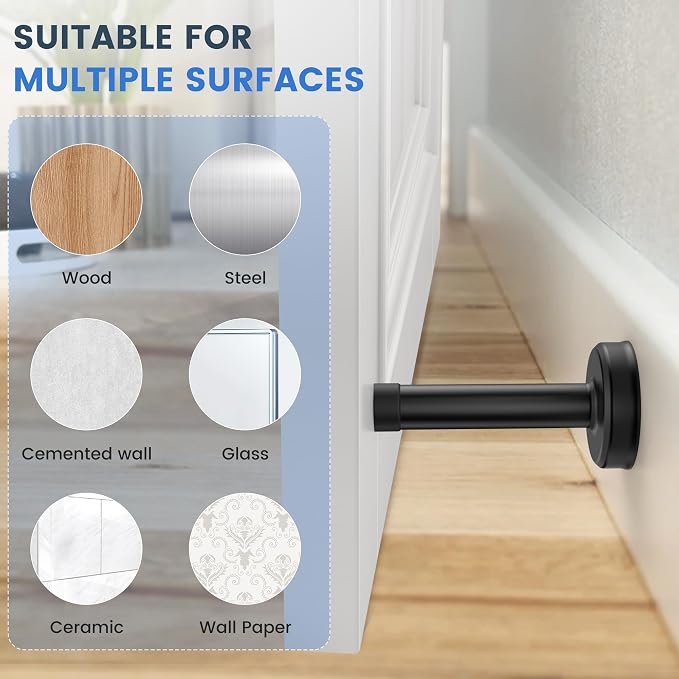 4 Pack Door Stops, 304 Stainless Steel Door Stoppers, Easy Installation - Image 7
