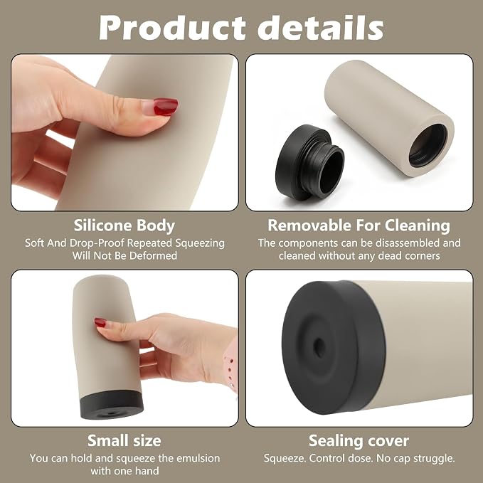 Silicone Dishwashing Soap Dispenser, 240ml Dish Soap Squeeze Bottle Silicone - Image 4
