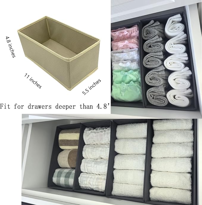 Bructhun Sock Drawer Organizer 6 Pack - Image 7