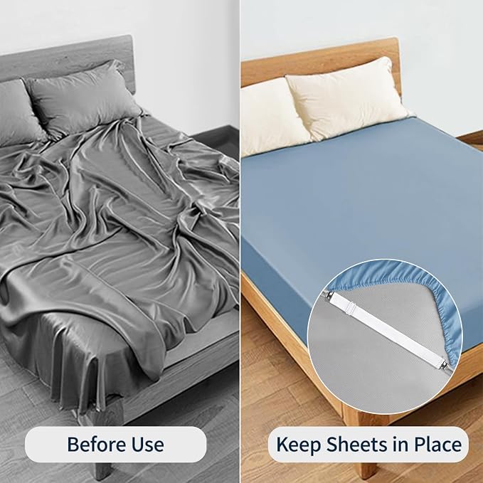 Sopito Sheet Straps, Adjustable Elastic Bed Sheet Holder, Non-Slip Strong - Image 4