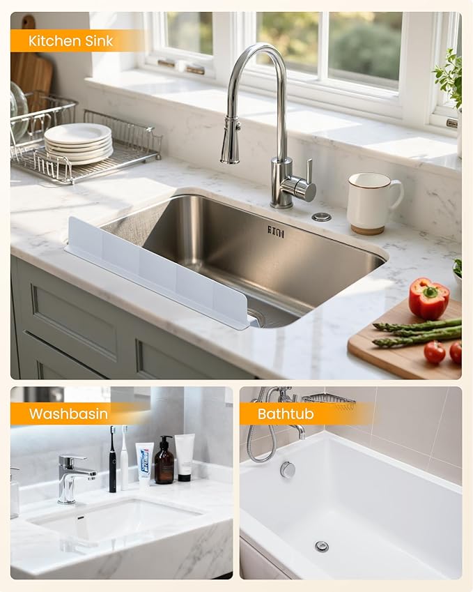 Kitchen Sink Splash Guard 30" 23" 18" Silicone Water Guard - Image 6