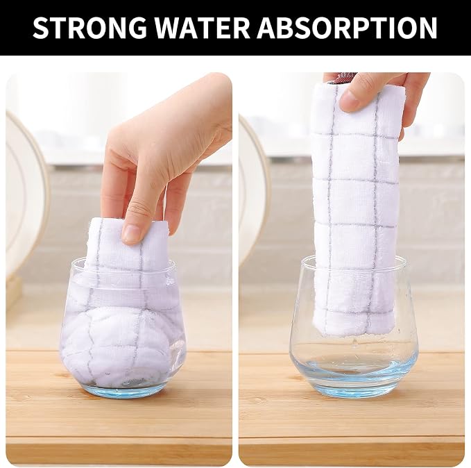 Homaxy 100% Cotton Terry Kitchen Towels, 4 Pack - Image 3