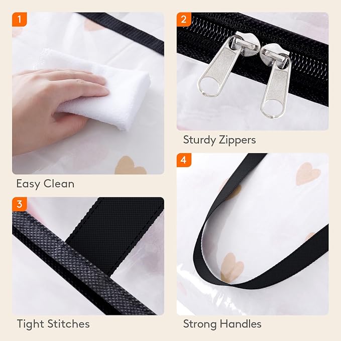 Lifewit 6 Pack Clear Clothes Storage Bags, 45L Plastic Blanket Storage Bag - Image 7