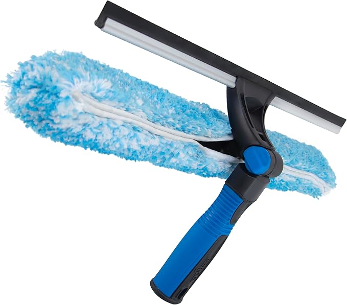 Unger Professional Connect and Clean 18” Proflex 2-in-1 Squeegee and Scrubber by Unger
