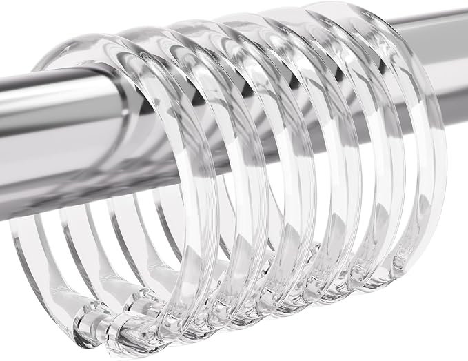 Amazer Shower Curtain Rings, O Shape Shower Curtain Hooks Rings by Amazer