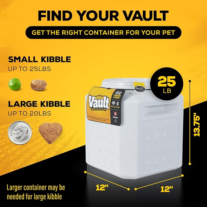 Vittles Vault Vittles Vault Pawprint Food Storage Container + Scoop, 25lbs | - Image 5