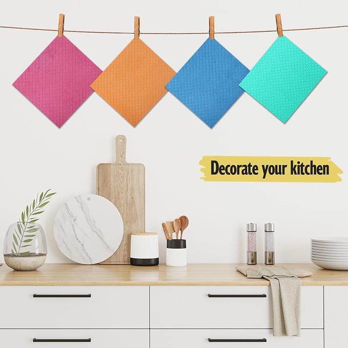 MoLKENE Swedish Dishcloths for Kitchen, 10 Pack Reusable Paper Towels | - Image 2