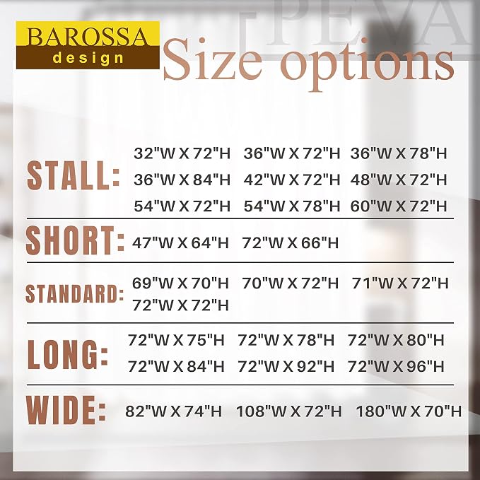 Barossa Design 42x72 Shower Curtain or Liner - Image 3