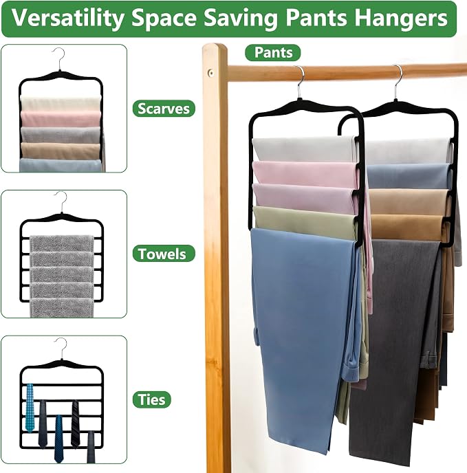 Pants Hangers Space Saving, 5P Scarf Hangers - Image 5