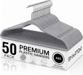 Plastic Hangers 50 Pack, Thin Hangers by Smartor