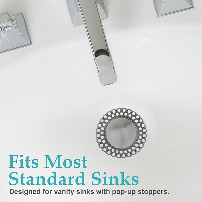 Evriholder Vanity Sink Drain Saver, Catches Hair, Prevents Clogs, 12 Pack | - Image 4