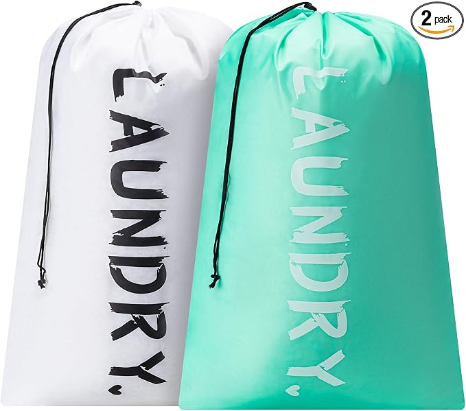 2 Pack Travel Laundry Bag, Extra Large Dirty Clothes Organizer by Unknown