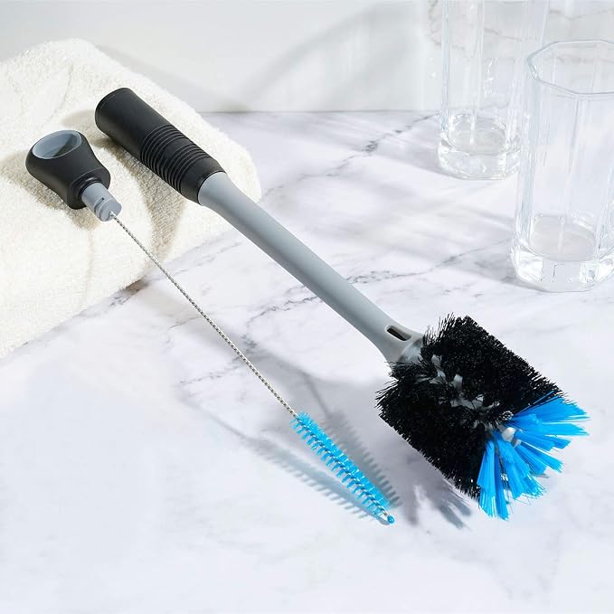 MOSOLAN 2-in-1 Bottle Brush and Straw Cleaner Brush, 2 Pack | Long Handle Water - Image 5
