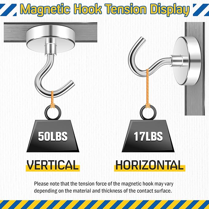 FINDMAG Magnet Hooks, 50LB+ Magnetic Hooks - Image 7