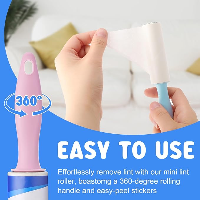 Hushee 24 Pack Mini Lint Rollers, 720 Sheets 6" Pet Hair - Image 3