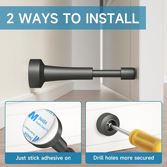 4PCS Spring Door Stoppers for Wall - Image 3