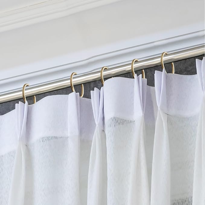 Hotop 60 Pcs 0.98 Inch Curtain Ring and 60 Pcs Pin Hook, Champagne Gold | Metal - Image 5