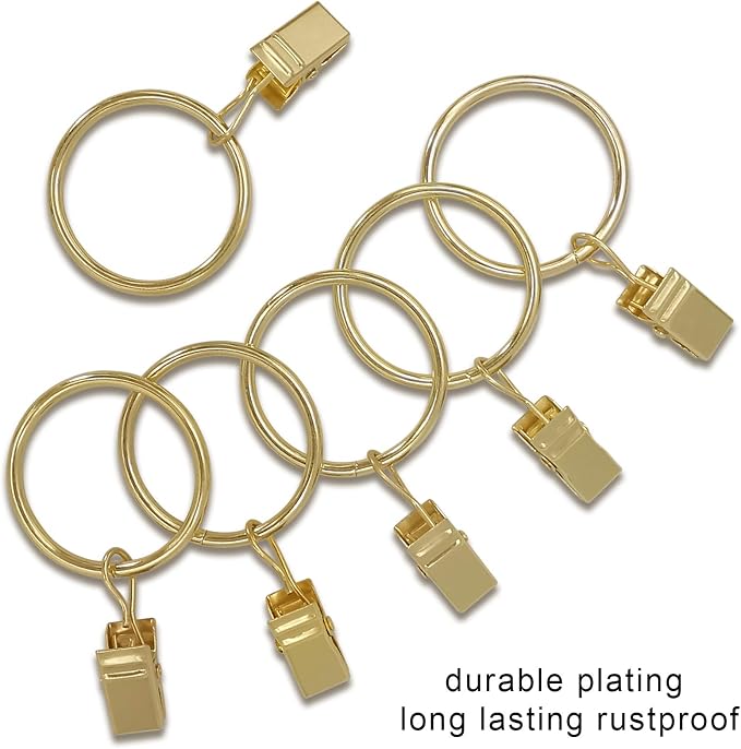 40 Pack Curtain Rings with Clips, Drapery Clips with Rings, Drapes Rings 1.26 - Image 7