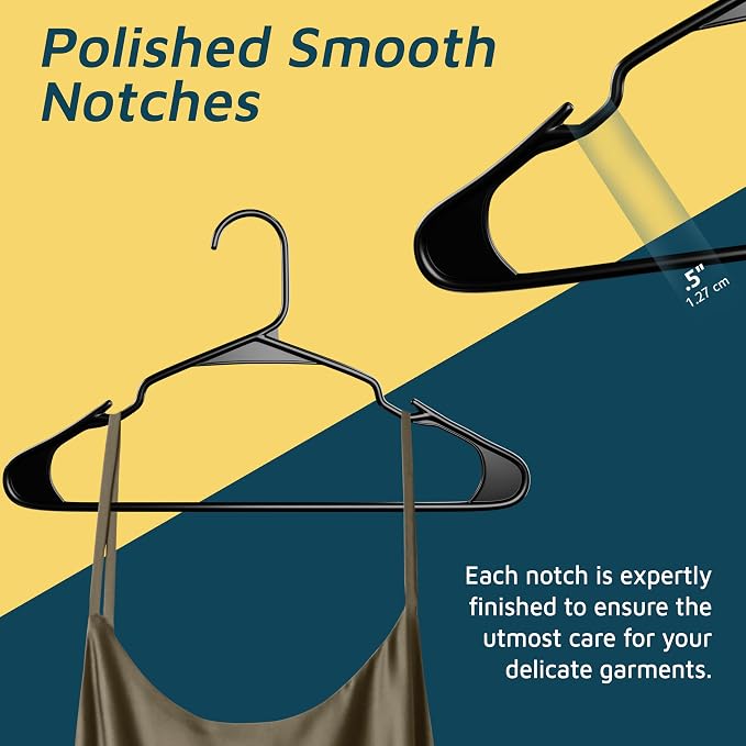 Lifemaster Plastic Clothes Hangers – Heavy Duty Hanger Set, - Image 7