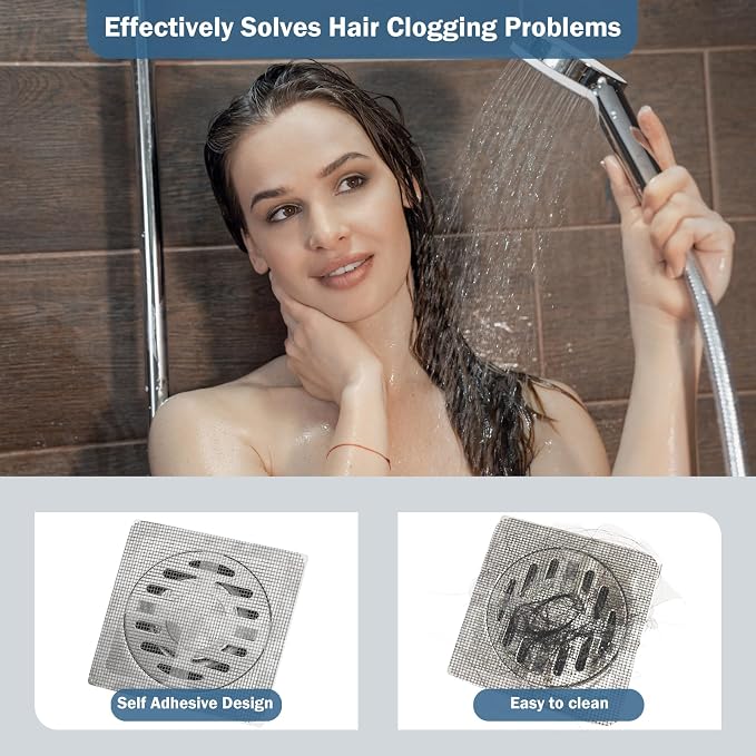 30Pcs Value Pack Shower Drain Hair Catcher, Disposable Fine Mesh Drain Stickers - Image 2