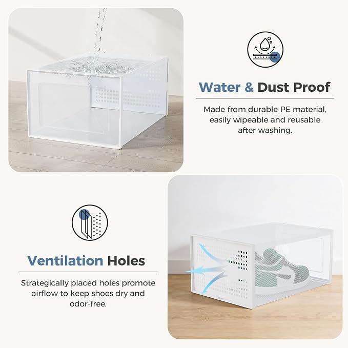 DUMOS Shoe Storage Boxes, Display Sneaker Case Organizer - Image 5